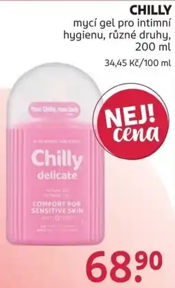 Rossmann Chilly mycí gel pro intimní hygienu nabídka