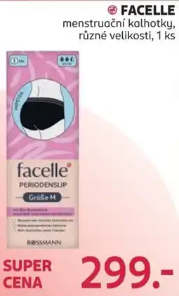 Rossmann Facelle menstruační kalhotky nabídka