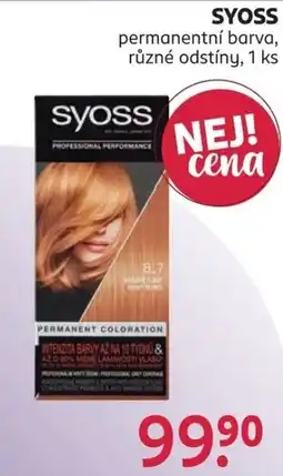 Rossmann Syoss permanentní barva nabídka