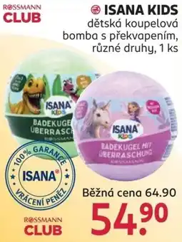 Rossmann Isana kids dětská koupelová bomba s překvapením nabídka