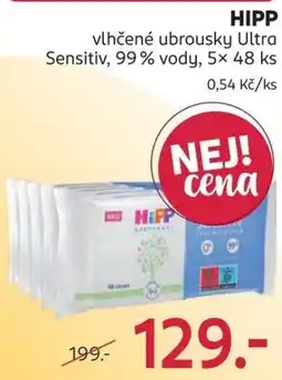 Rossmann Hipp vlhčené ubrousky ultra sensitiv nabídka