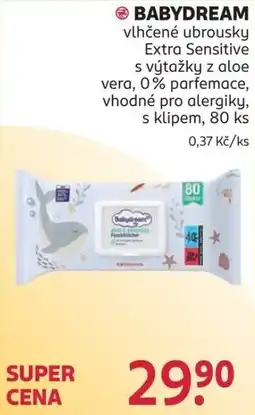 Rossmann Babydream vlhčené ubrousky extra sensitive nabídka