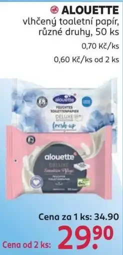 Rossmann Alouette vlhčený toaletní papír nabídka
