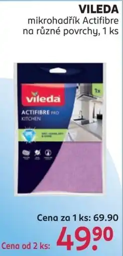 Rossmann Vileda mikrohadřík Actifibre nabídka