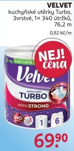 Rossmann Velvet kuchyňské utěrky Turbo nabídka