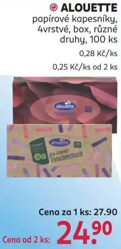 Rossmann Alouette papírové kapesníky nabídka