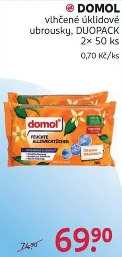 Rossmann Domol vlhčené úklidové ubrousky nabídka