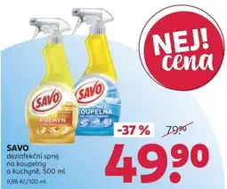Rossmann Savo dezinfekční sprej na koupelny a kuchyně nabídka