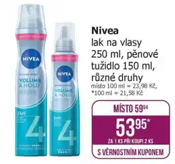 Teta Nivea lak na vlasy 250 ml, pěnové tužidlo 150 ml nabídka