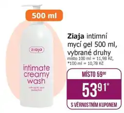 Teta Ziaja intimní mycí gel 500 ml nabídka