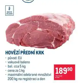 Makro Hovězí přední krk nabídka