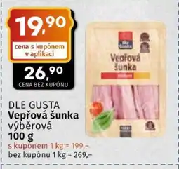 Coop DLE GUSTA VEPŘOVÁ ŠUNKA výběrová nabídka