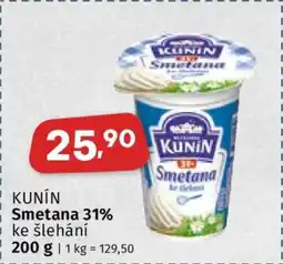 Coop KUNÍN SMETANA 31% ke šlehání nabídka