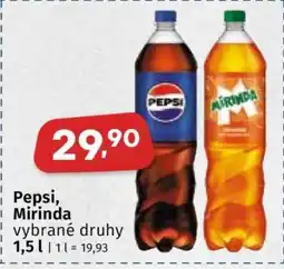 Coop Pepsi, Mirinda nabídka