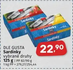 Coop DLE GUSTA SARDINKY nabídka