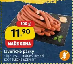 Coop Javořické párky nabídka