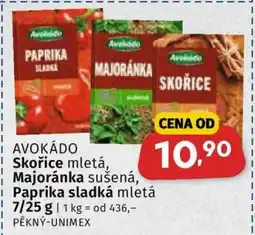 Coop AVOKÁDO Skořice mletá, Majoránka sušená, Paprika sladká mletá nabídka