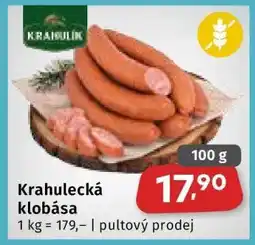 Coop Krahulecká klobása nabídka