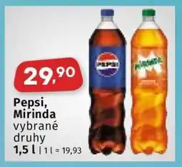 Coop Pepsi, Mirinda nabídka
