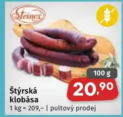 Coop Štýrská klobása nabídka