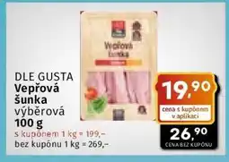 Coop DLE GUSTA Vepřová šunka výběrová 100 g nabídka