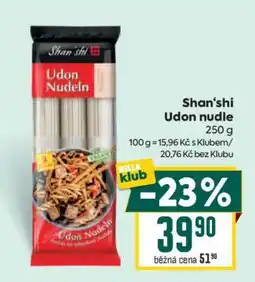 Billa Shan Shi Udon nudle nabídka