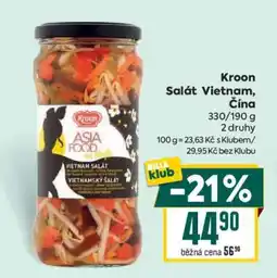 Billa Kroon Salát Vietnam, Čína nabídka