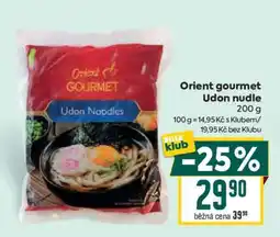 Billa ORIENT GOURMET UDON, nudle nabídka