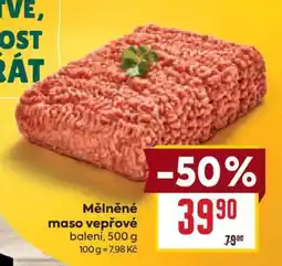 Billa Mělněné maso vepřové nabídka