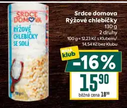 Billa Srdce domova Rýžové chlebíčky nabídka