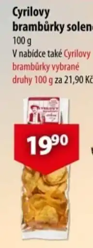CBA Cyrilovy brambůrky solené nabídka