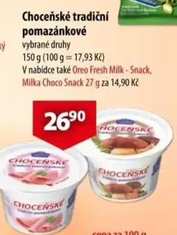 CBA Chocenske pomazankove nabídka