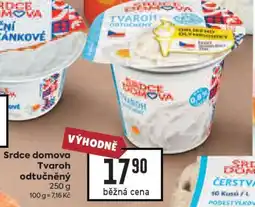 Billa Srdce domova Tvaroh odtučněný nabídka