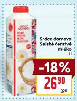 Billa Srdce domova Selské čerstvé mléko nabídka