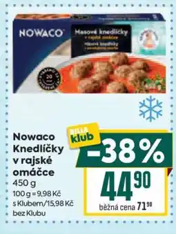 Billa Nowaco Knedlíčky v rajské omáčce nabídka
