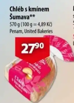 CBA Penam chléb s kmínem nabídka