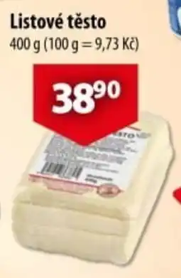 CBA Listové těsto nabídka