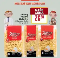 Billa Zátkovy vaječné těstoviny nabídka