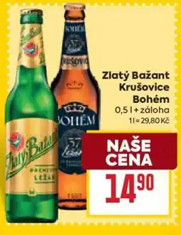 Billa Zlatý Bažant, Krušovice Bohém nabídka