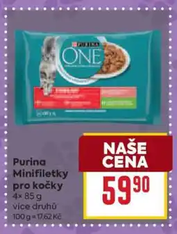 Billa Purina minifiletky pro kočky nabídka