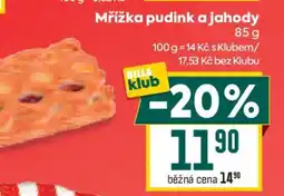 Billa Mřížka pudink a jahody nabídka