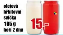 EVA olejová hřbitovní svíčka nabídka
