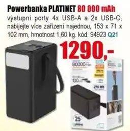 EVA Powerbanka PLATINET 80000 mAh nabídka