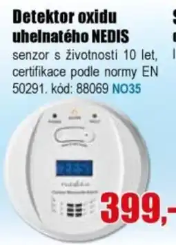 EVA Nedis detektor oxidu uhelnatého nabídka