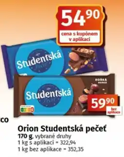 COOP TIP Orion Studentská pečet nabídka
