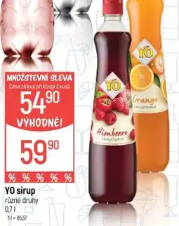 Globus Yo sirup nabídka