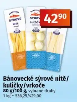 COOP TIP Bánovecké sýrové nitě/kuličky/vrkoče nabídka