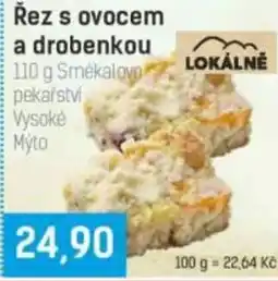 Konzum Smékalovo Rez s ovocem a drobenkou nabídka