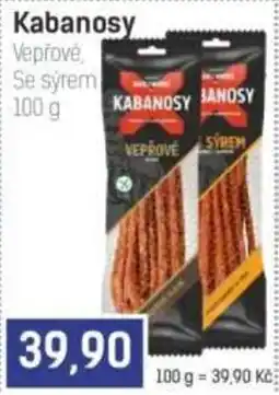 Konzum Kabanosy vepřové se sýrem nabídka