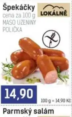 Konzum Špekáčky maso uzeniny polička nabídka
